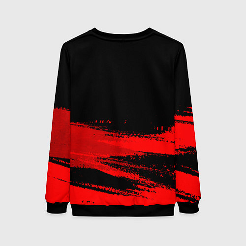Женский свитшот In Flames - red gradient посередине / 3D-Черный – фото 2