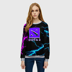 Свитшот женский Dota неоновый шторм, цвет: 3D-меланж — фото 2