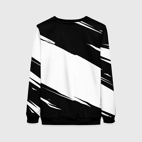 Женский свитшот PUBG черно белые краски / 3D-Черный – фото 2