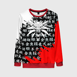 Женский свитшот Ведьмак япония краски