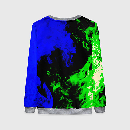 Женский свитшот Monster energy кислотный огонь / 3D-Меланж – фото 2