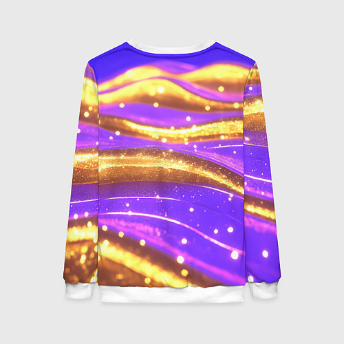 Женский свитшот Блестящая волнистая текстура / 3D-Белый – фото 2