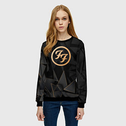 Свитшот женский Foo Fighters golden poly, цвет: 3D-черный — фото 2