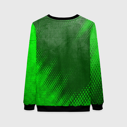 Женский свитшот Evangelion - green gradient вертикально / 3D-Черный – фото 2