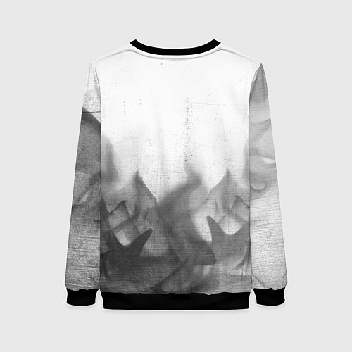 Женский свитшот Fallout - white gradient посередине / 3D-Черный – фото 2