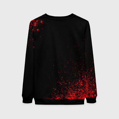 Женский свитшот Король и Шут - red gradient / 3D-Черный – фото 2