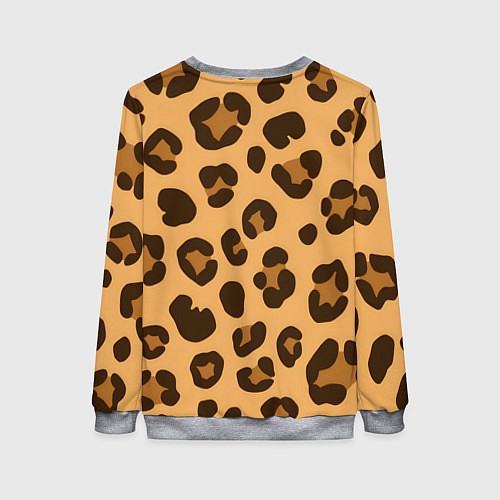 Женский свитшот Коричневые пятна леопарда / 3D-Меланж – фото 2