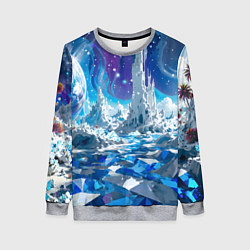 Женский свитшот Космический фантастический пейзаж