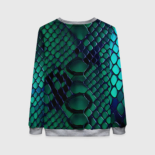 Женский свитшот Бирюзовая змеиная кожа / 3D-Меланж – фото 2