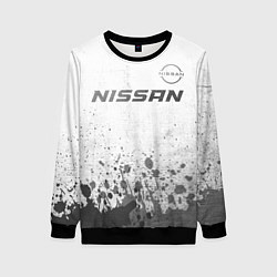 Женский свитшот Nissan - white gradient посередине