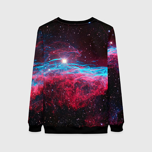 Женский свитшот Далматинец бравый космонавт - нейроарт / 3D-Черный – фото 2