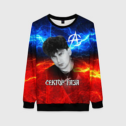 Женский свитшот Сектор газа молнии на фоне
