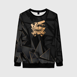 Свитшот женский Tokyo Ghoul golden poly, цвет: 3D-черный