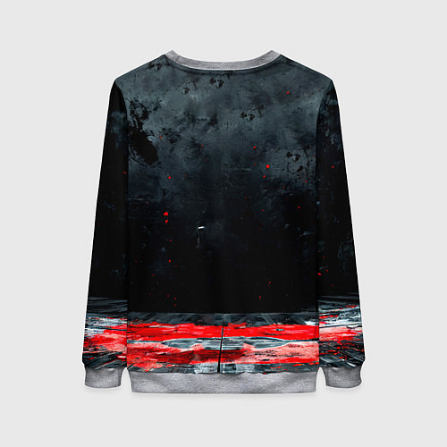 Женский свитшот Айкидоист на черном / 3D-Меланж – фото 2