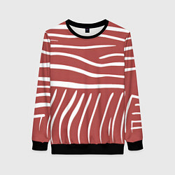 Женский свитшот Полоски красной зебры