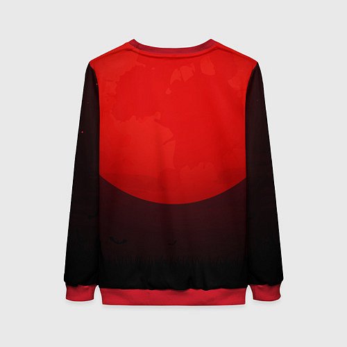 Женский свитшот Юрий Клинских красная луна / 3D-Красный – фото 2