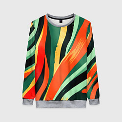 Женский свитшот Тропическая жаркая абстракция