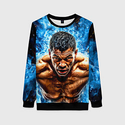 Женский свитшот Артуро Гатти в синем пламени