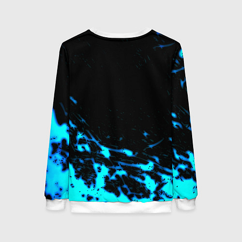 Женский свитшот Monster energy голубые краски / 3D-Белый – фото 2