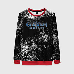 Женский свитшот Genshin Impact брызги красок