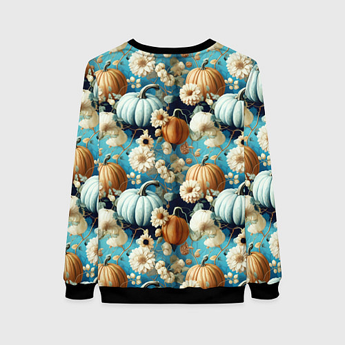 Женский свитшот Маленькие тыковки / 3D-Черный – фото 2