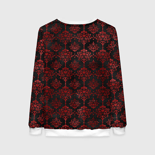 Женский свитшот Сектор газа красные узоры / 3D-Белый – фото 2