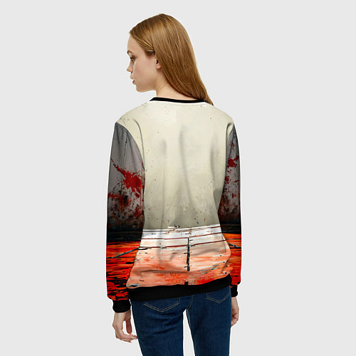 Женский свитшот Боец боевых искусств / 3D-Черный – фото 4