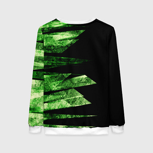 Женский свитшот Color green black / 3D-Белый – фото 2