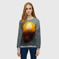 Свитшот женский Желтая боксерская перчатка, цвет: 3D-меланж — фото 2