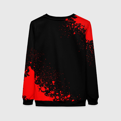 Женский свитшот Three Days Grace - red gradient вертикально / 3D-Черный – фото 2