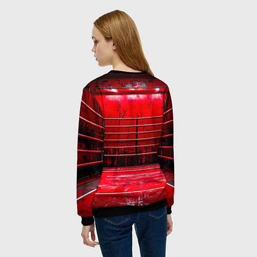 Женский свитшот Красный ринг / 3D-Черный – фото 4