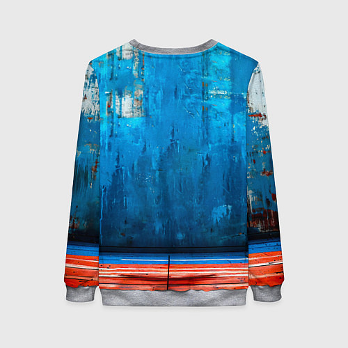 Женский свитшот Дзюдоист на синем / 3D-Меланж – фото 2