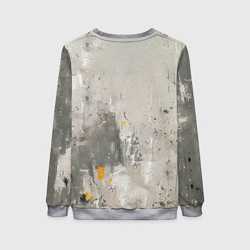 Женский свитшот Брюс Ли на сером / 3D-Меланж – фото 2