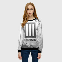 Свитшот женский Paramore - white gradient, цвет: 3D-черный — фото 2