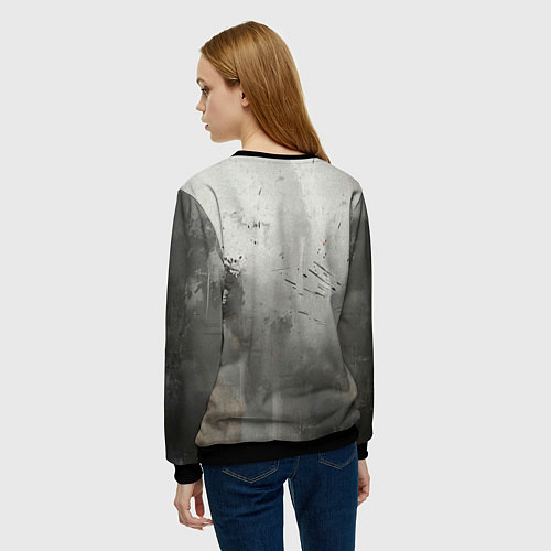Женский свитшот Дастин Порье на сером / 3D-Черный – фото 4