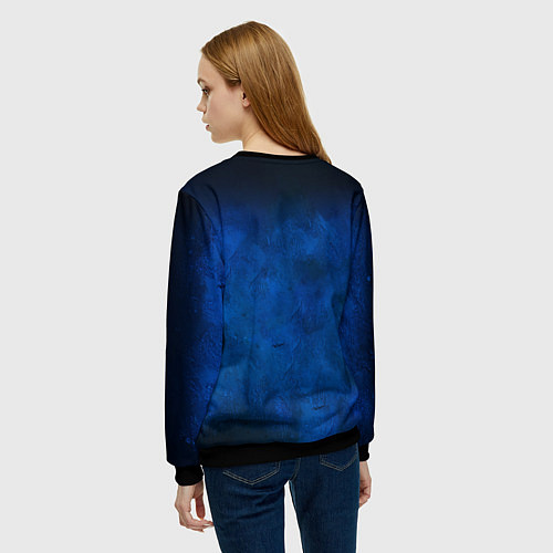 Женский свитшот Дастин Порье на синем / 3D-Черный – фото 4