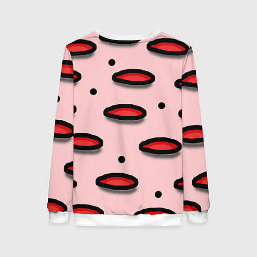 Женский свитшот Круги маркер - паттерн / 3D-Белый – фото 2