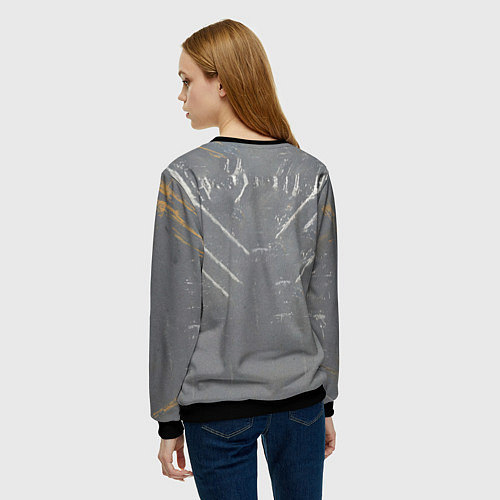Женский свитшот Мухаммед Али на сером / 3D-Черный – фото 4