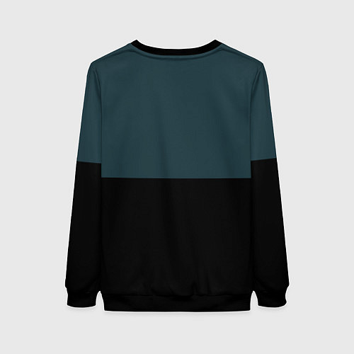 Женский свитшот Sport чёрно-синий с белым / 3D-Черный – фото 2