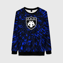 Свитшот женский AEK Athens blue energy, цвет: 3D-черный