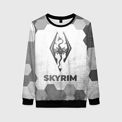 Свитшот женский Skyrim - white gradient, цвет: 3D-черный
