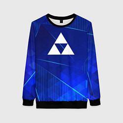 Свитшот женский Zelda blue poly, цвет: 3D-черный