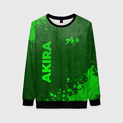 Свитшот женский Akira - green gradient вертикально, цвет: 3D-черный