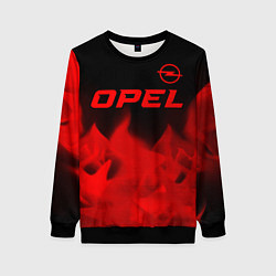 Женский свитшот Opel - red gradient посередине
