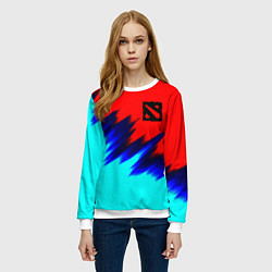 Свитшот женский Dota краски, цвет: 3D-белый — фото 2