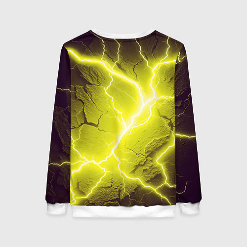 Женский свитшот Color yellow black / 3D-Белый – фото 2