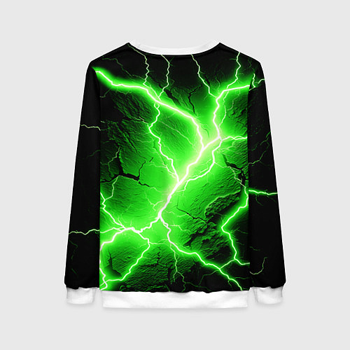 Женский свитшот Color green black / 3D-Белый – фото 2