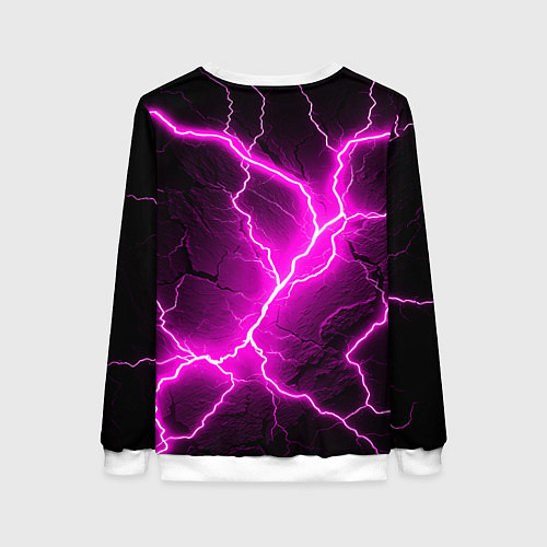 Женский свитшот The color is pink and black / 3D-Белый – фото 2