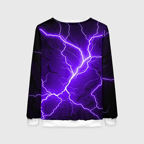 Женский свитшот Color purple black / 3D-Белый – фото 2
