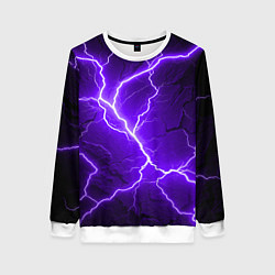 Свитшот женский Color purple black, цвет: 3D-белый